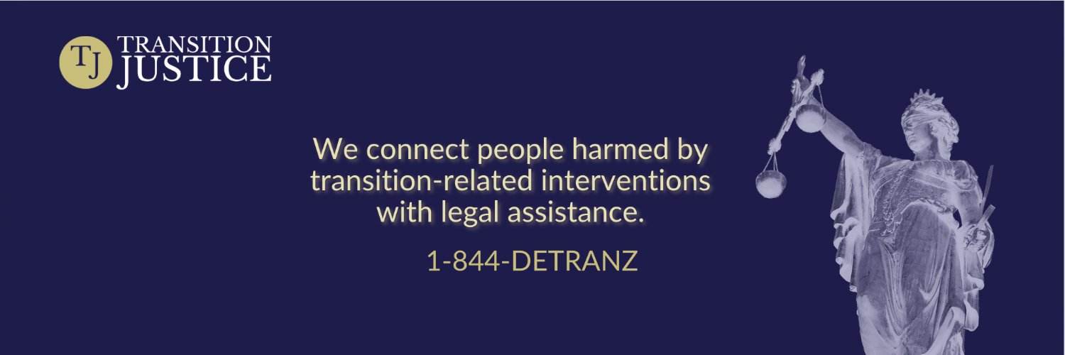 Transition Justice's banner