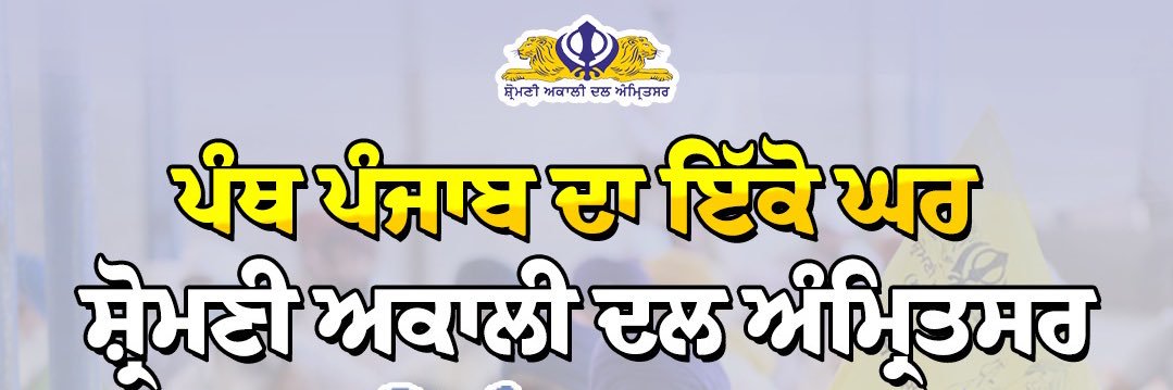 Shiromani Akali Dal (Amritsar)'s banner