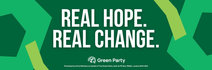 The Green Party's banner