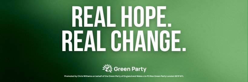 The Green Party's banner