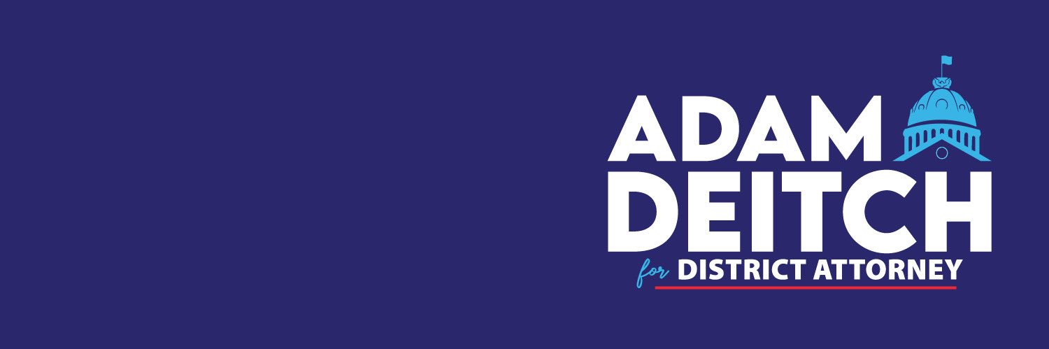 Adam Deitch for District Attorney's banner
