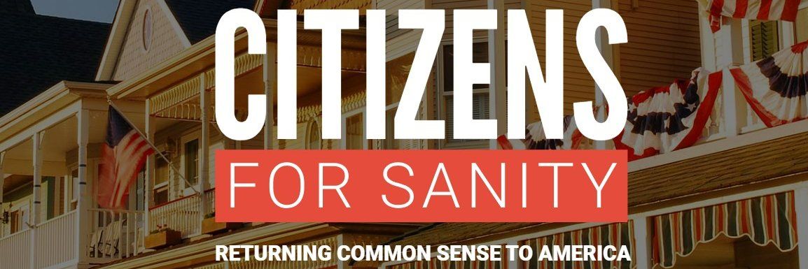 Citizens for Sanity's banner