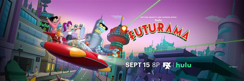 Futurama on Hulu's banner
