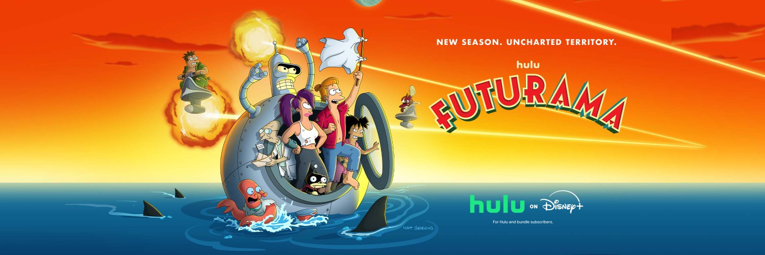 Futurama on Hulu's banner