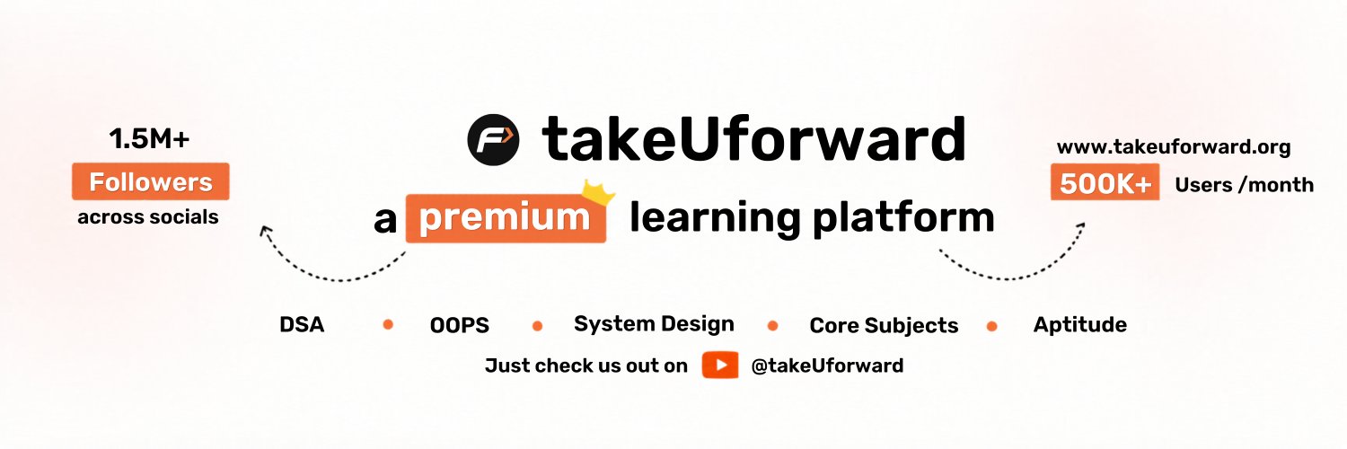 takeUforward's banner