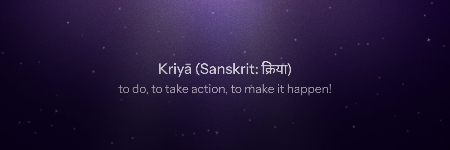Kriya's banner