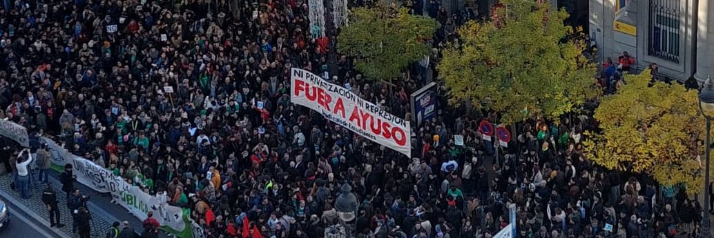 Sindicato de Estudiantes de Madrid's banner
