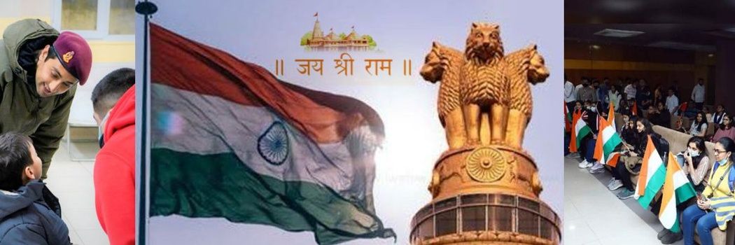Shining Bharat's banner