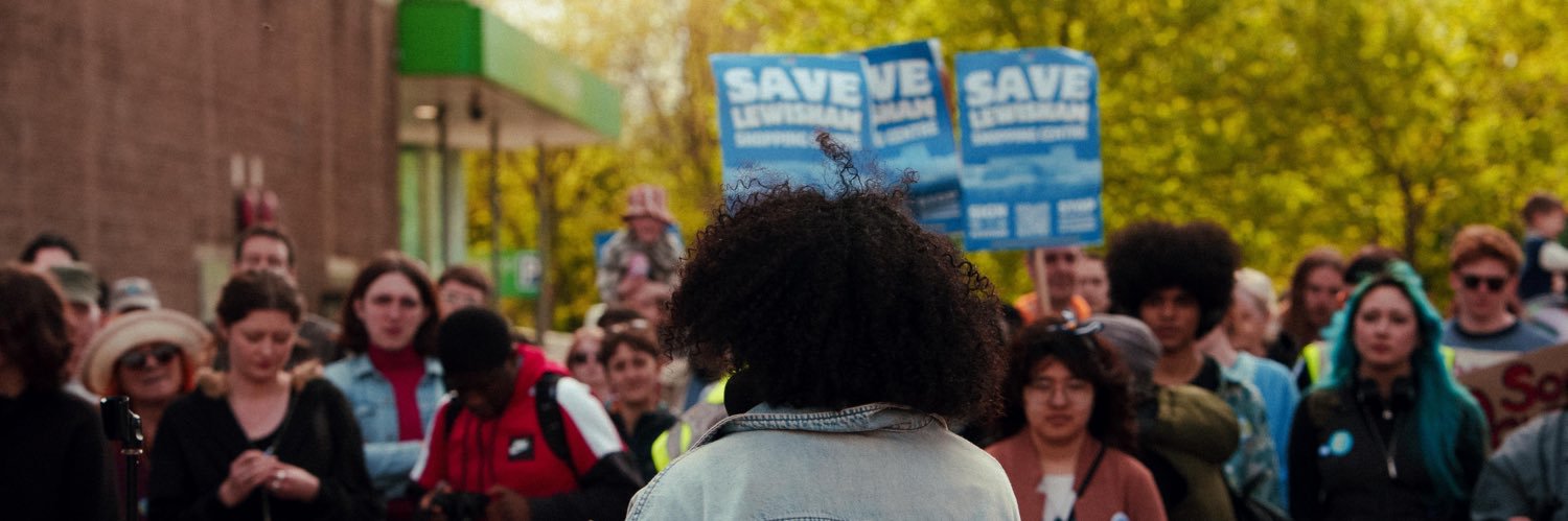 Lewisham Peoples Assembly's banner