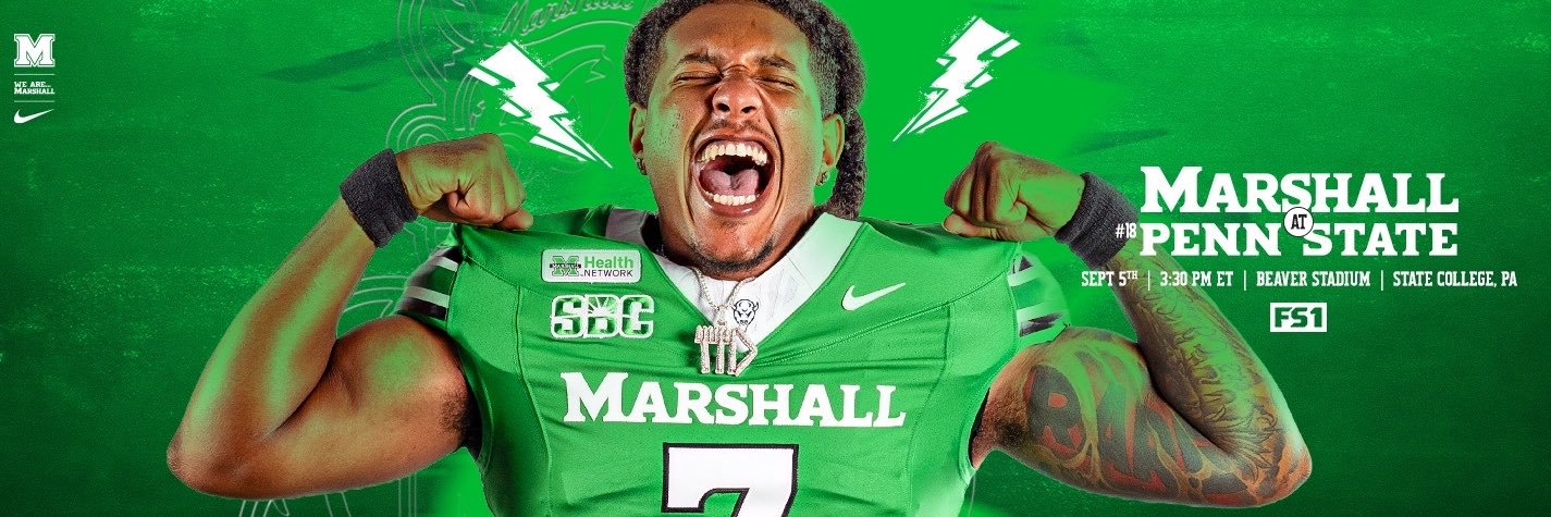 Marshall Football's banner