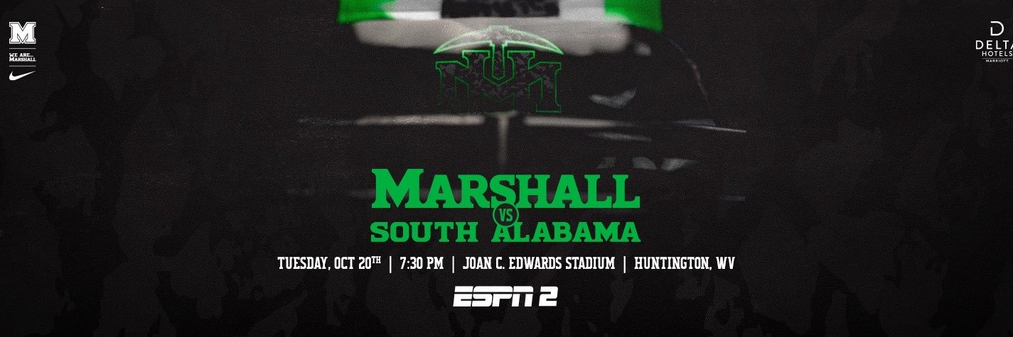 Marshall Football's banner