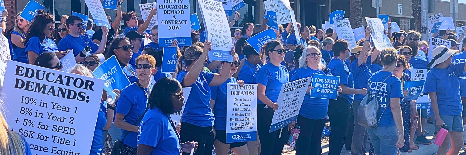 Clark County Education Association's banner
