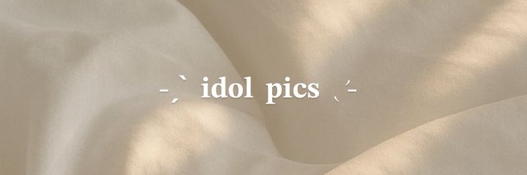 ˗ˏˋ idol pics. ˎˊ˗'s banner