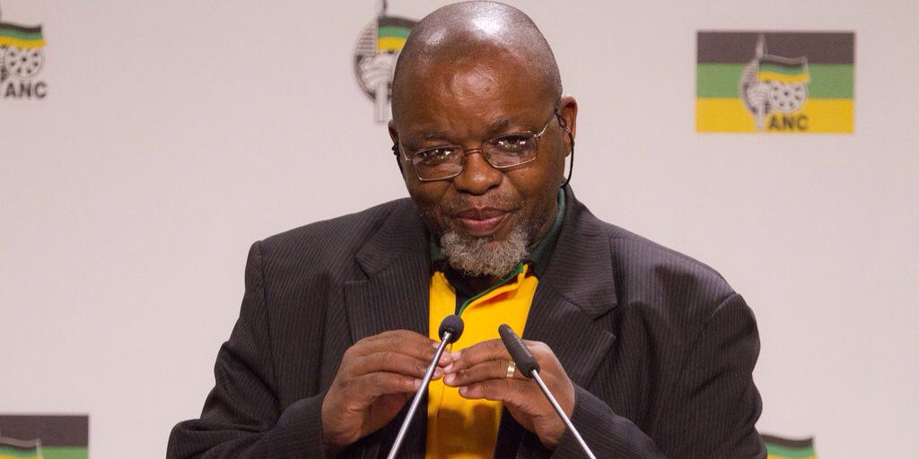 Gwede Mantashe's banner
