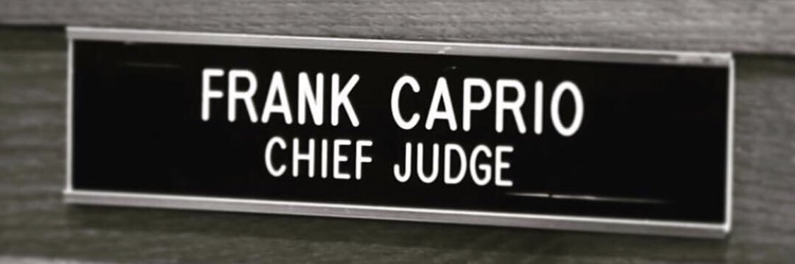 JUDGE FRANK CAPRIO's banner