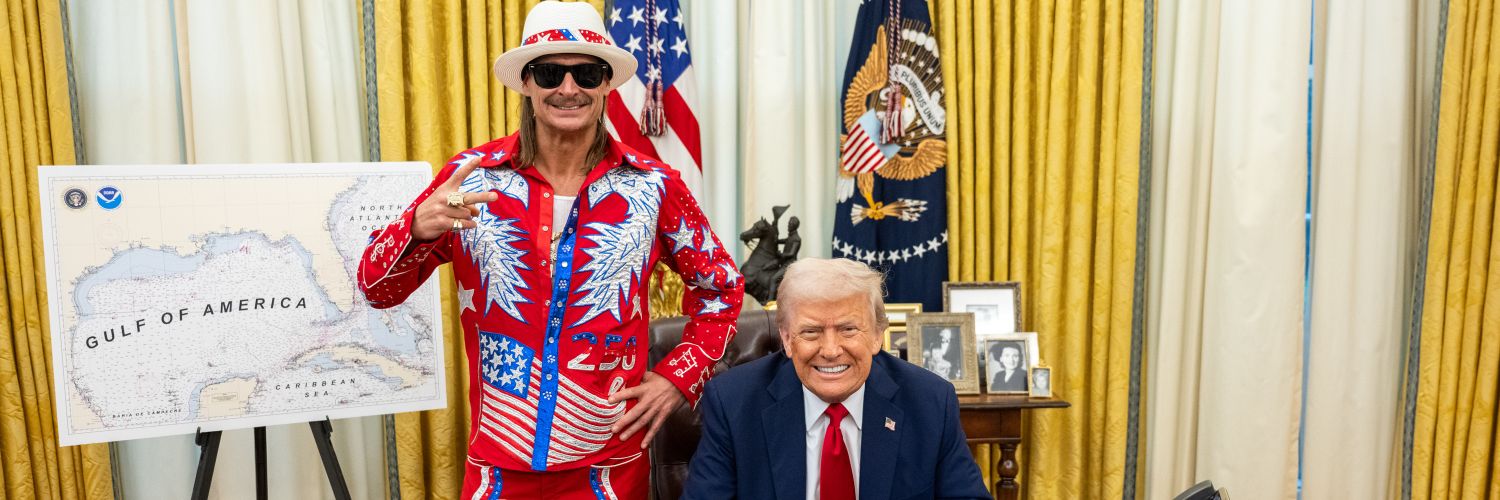 I wanna meet kid Rock and Donald Trump 🇺🇸's banner
