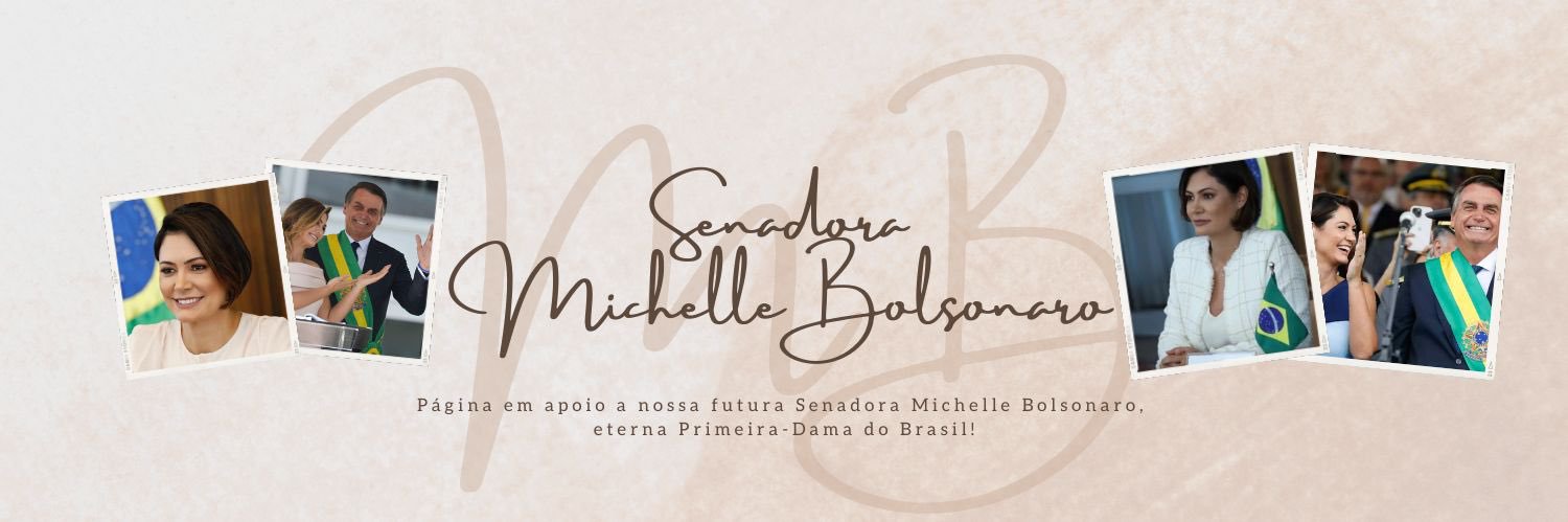 Senadora Michelle Bolsonaro's banner