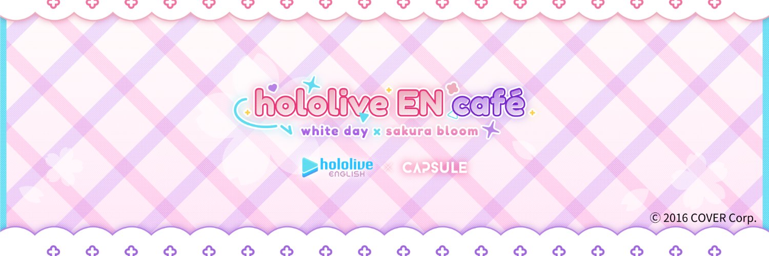 hololive x CAPSULE Collaboration Cafe's banner
