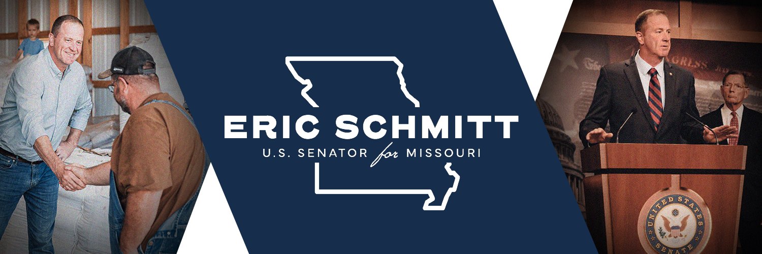 Senator Eric Schmitt's banner