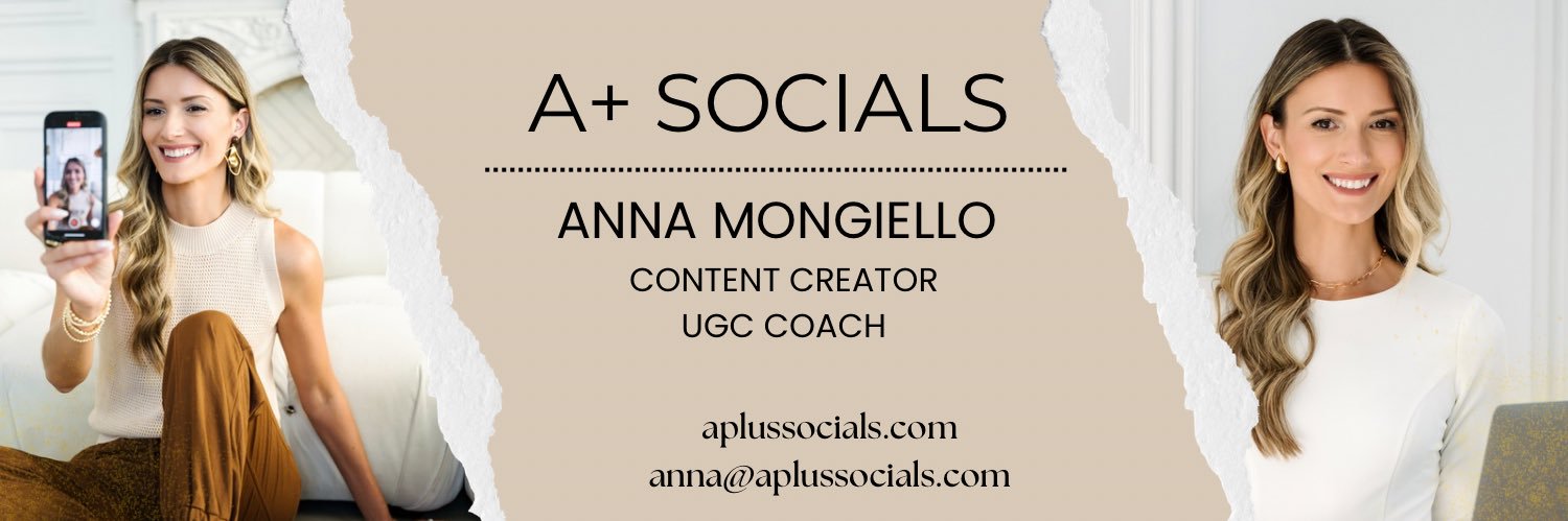 Anna │ UGC Creator and Coach | A+ Socials's banner