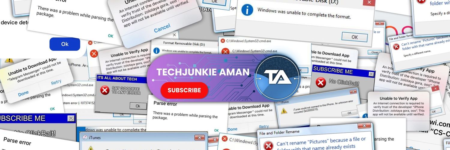 Techjunkie Aman's banner