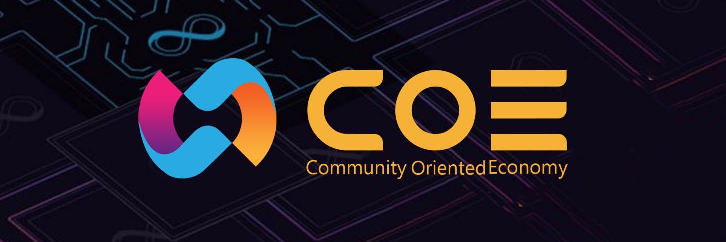 Community-oriented economy's banner