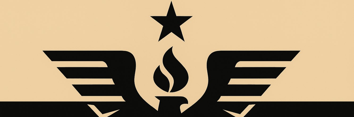 LCpl of America First's banner