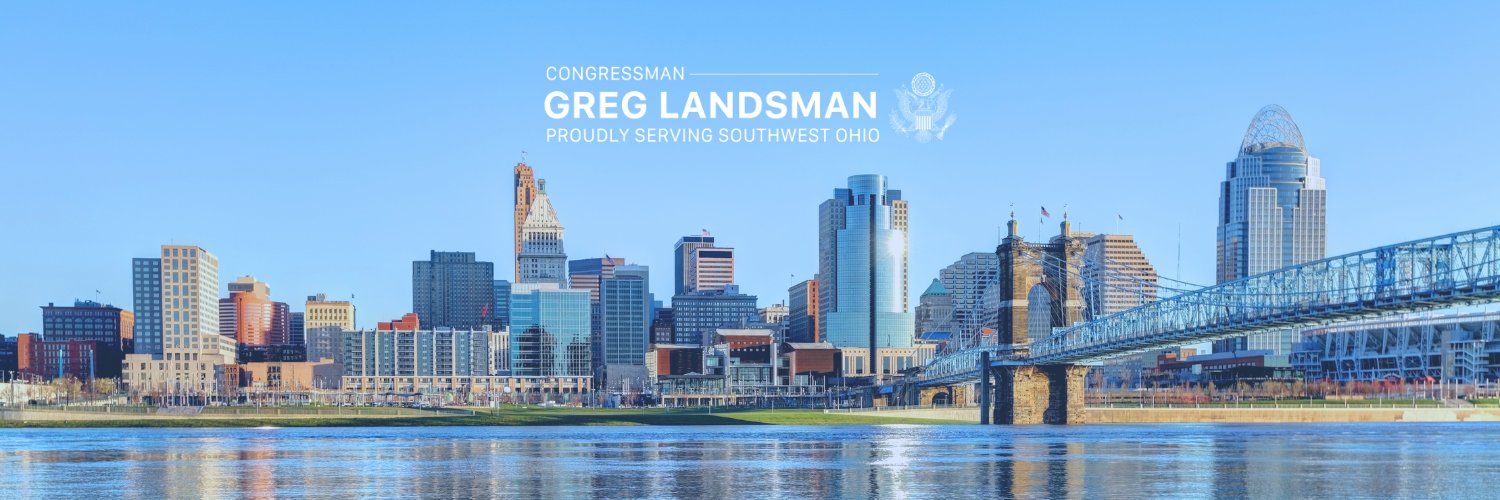 Congressman Greg Landsman's banner