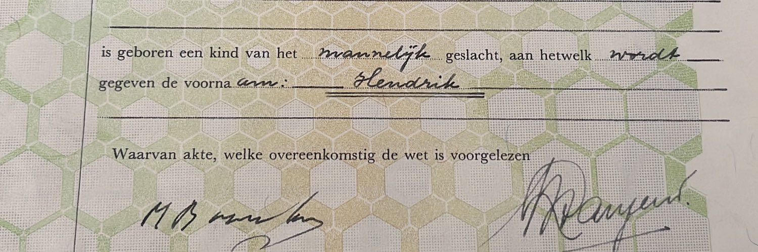Hendrik van de familie Boonstra's banner