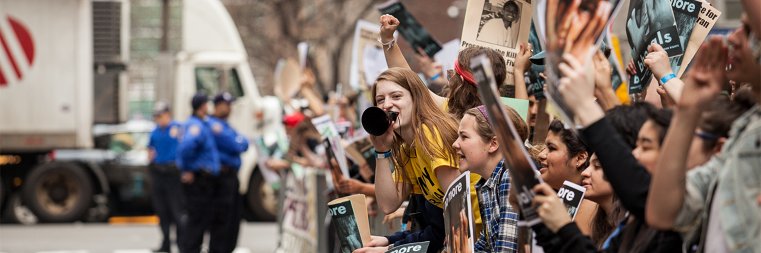 Amnesty International USA's banner