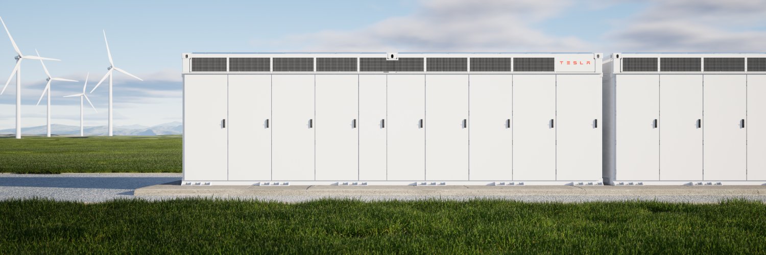 Tesla Megapack's banner
