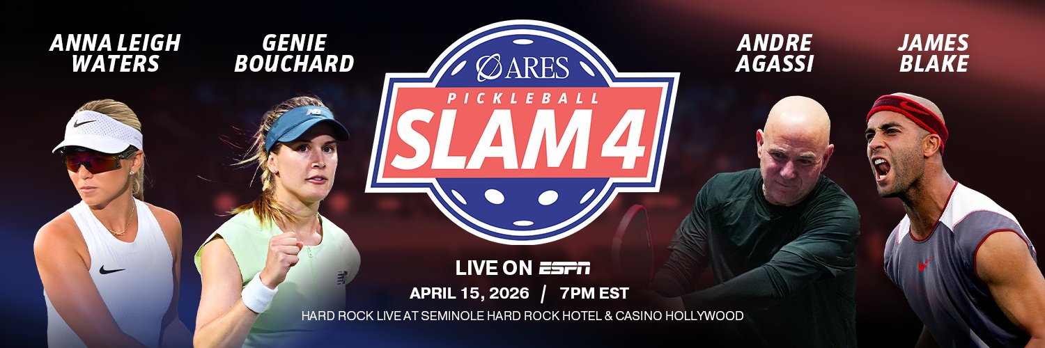 The Pickleball Slam's banner