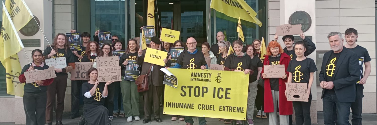 Amnesty Ireland's banner