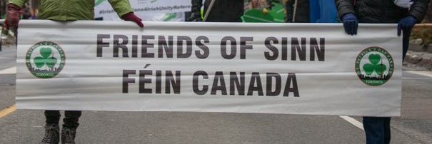 Friends of Sinn Féin Canada's banner