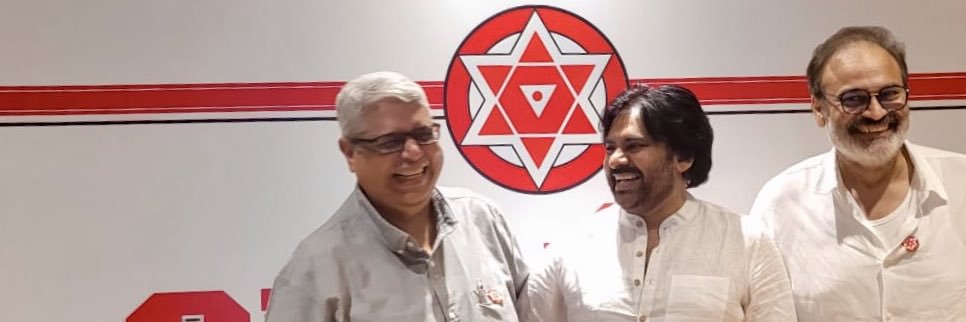 Ajaya Kumar Janasena's banner