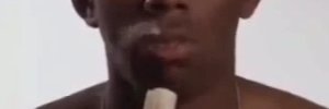 tyler the creator staring and eating banan's banner