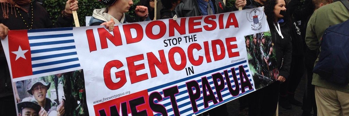 Free West Papua's banner