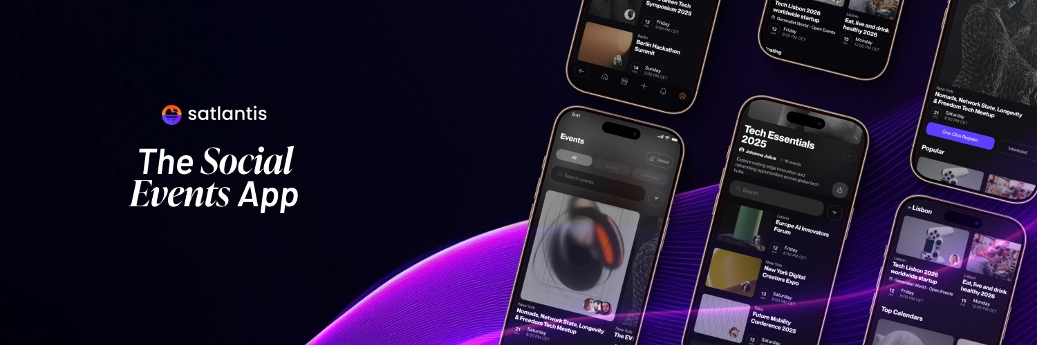 Satlantis: The Social Events App's banner