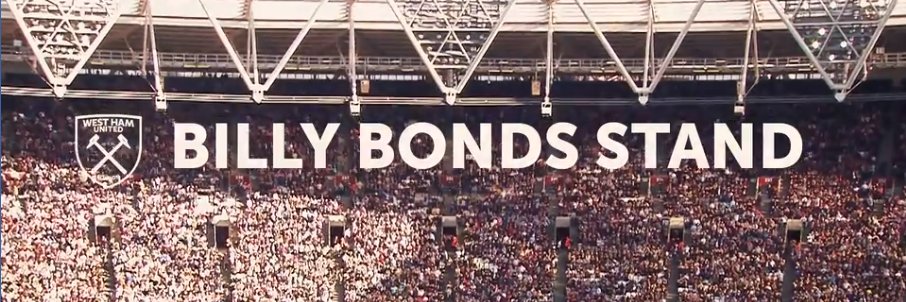 Billy Bonds Stand's banner