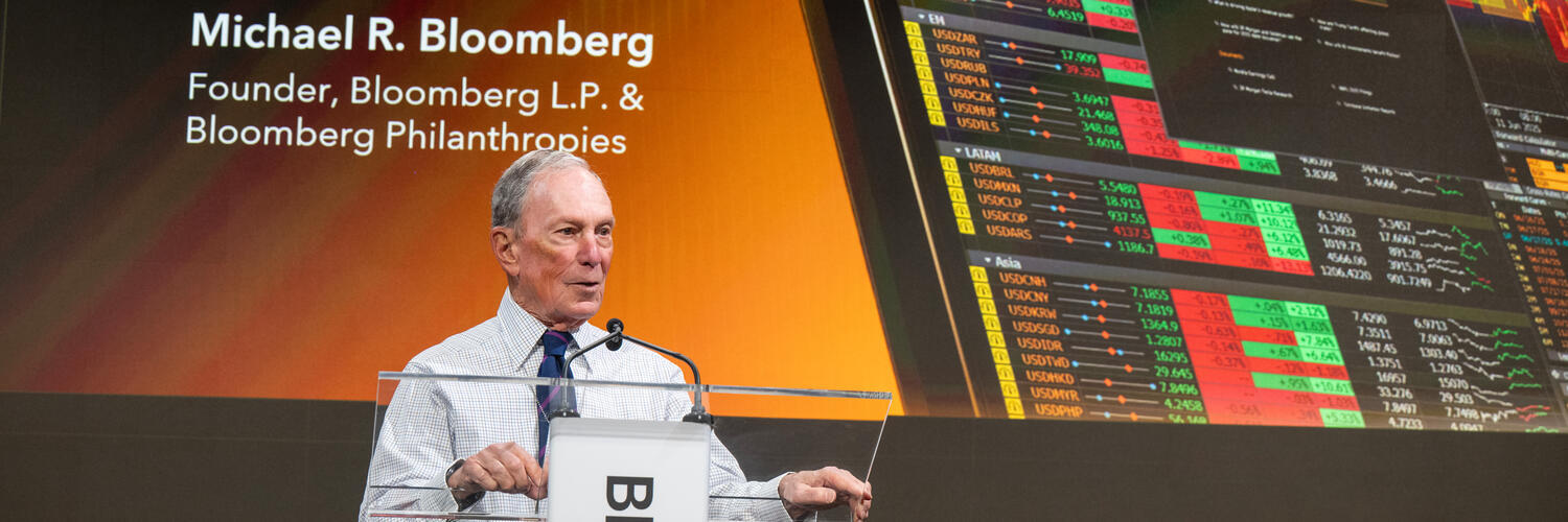 Mike Bloomberg's banner