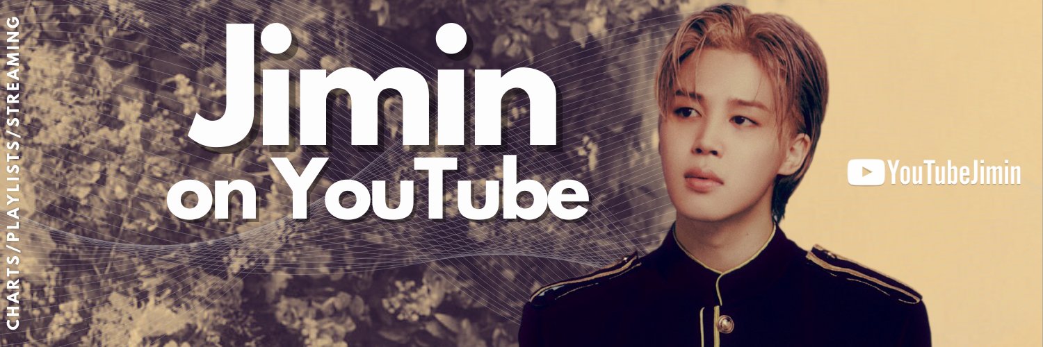 Jimin on YouTube's banner