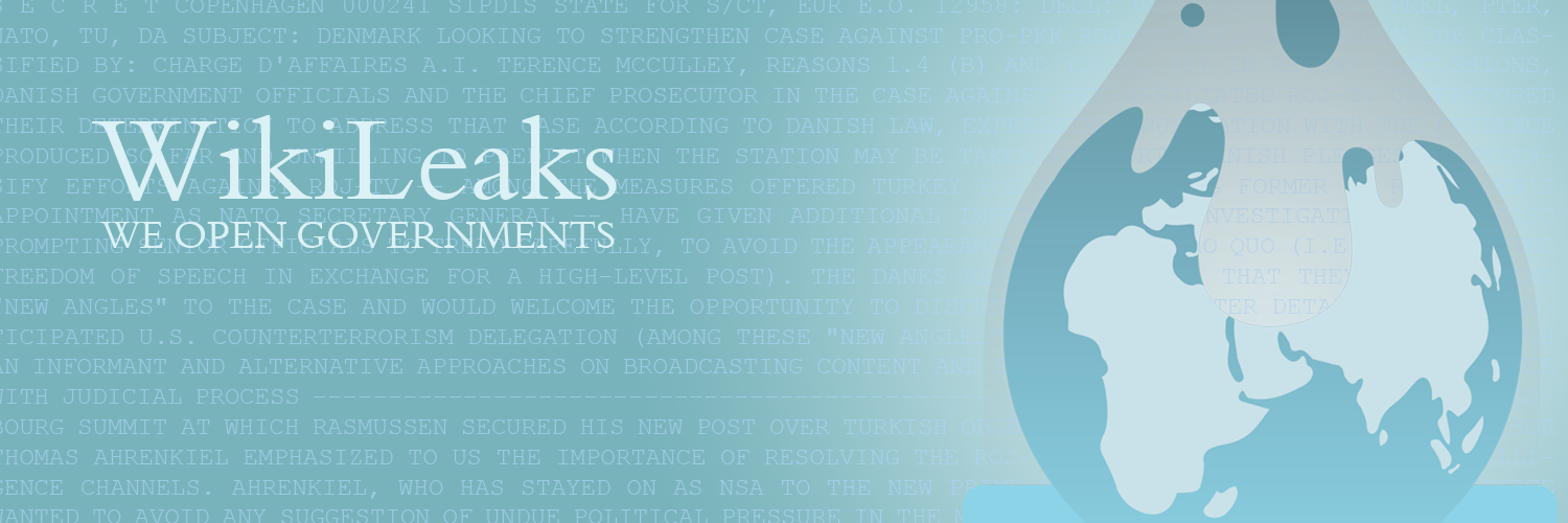 WikiLeaks's banner