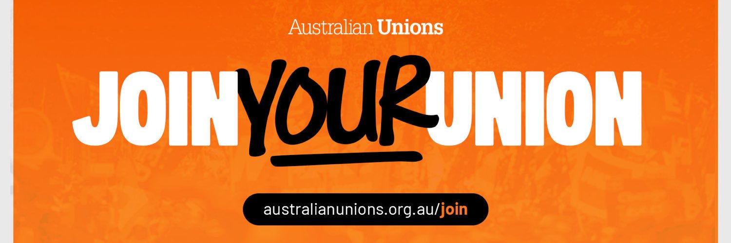 Australian Unions's banner