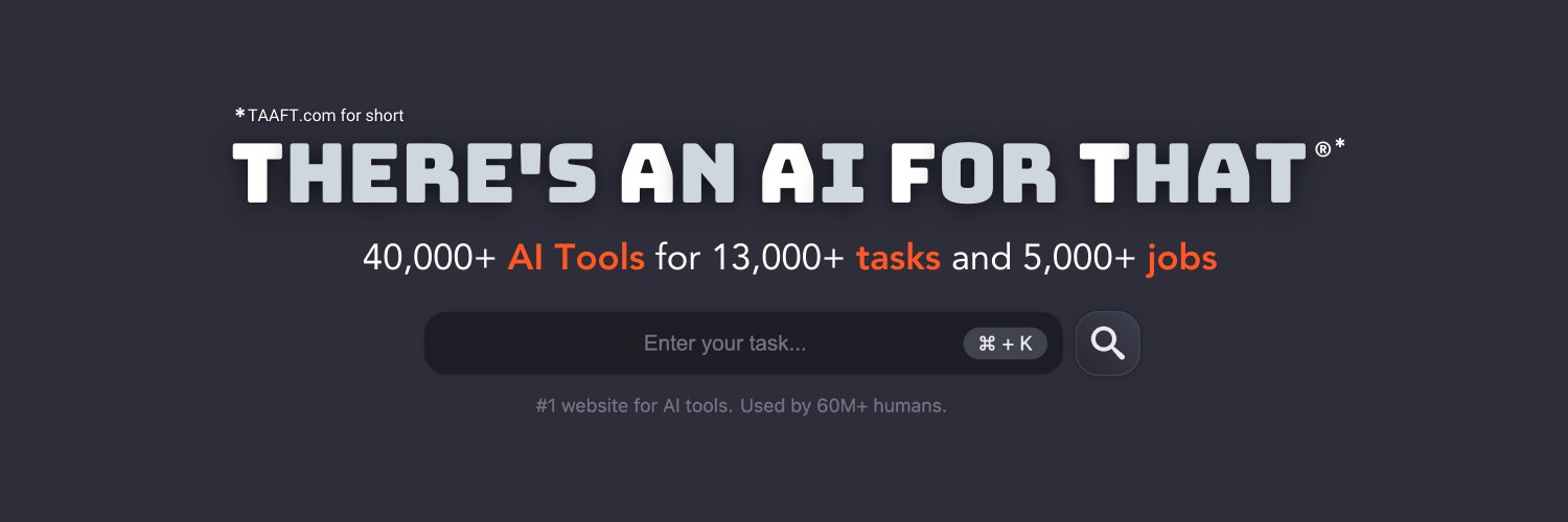 There's An AI For That's banner