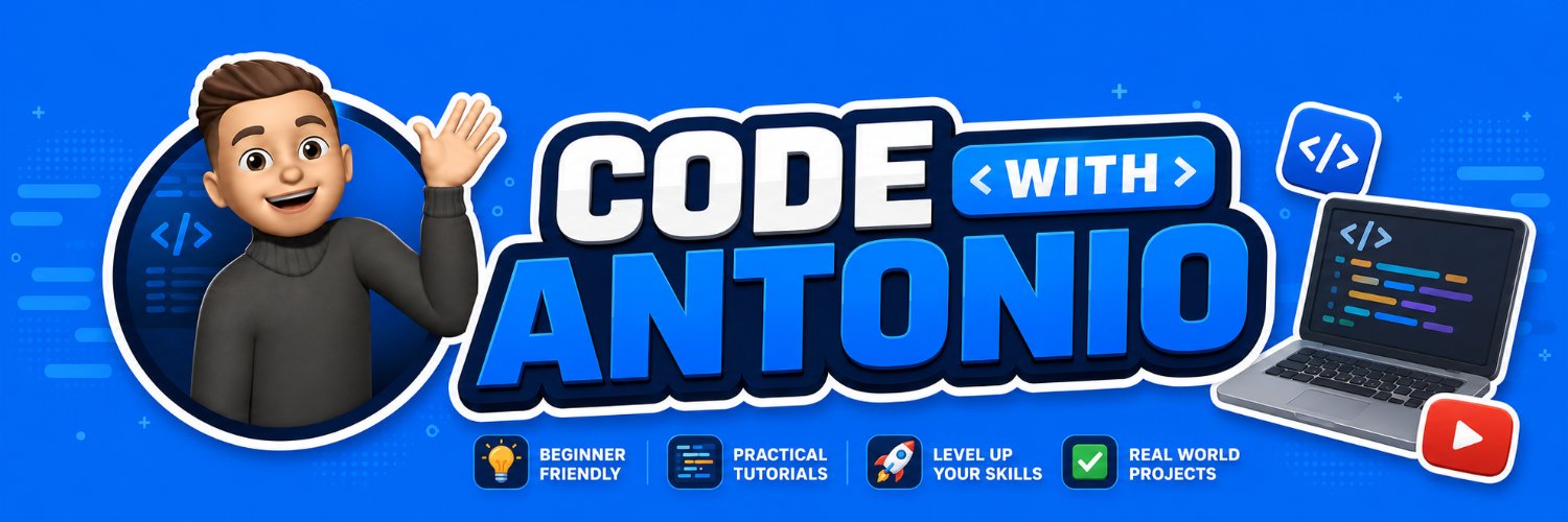 Code With Antonio's banner