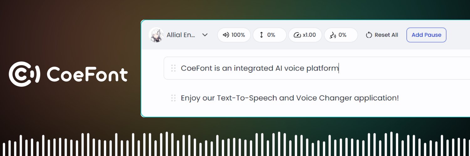 CoeFont's banner