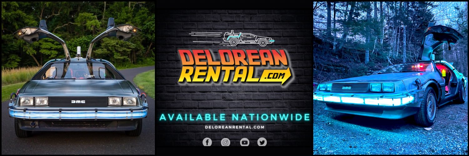 Delorean Rental's banner