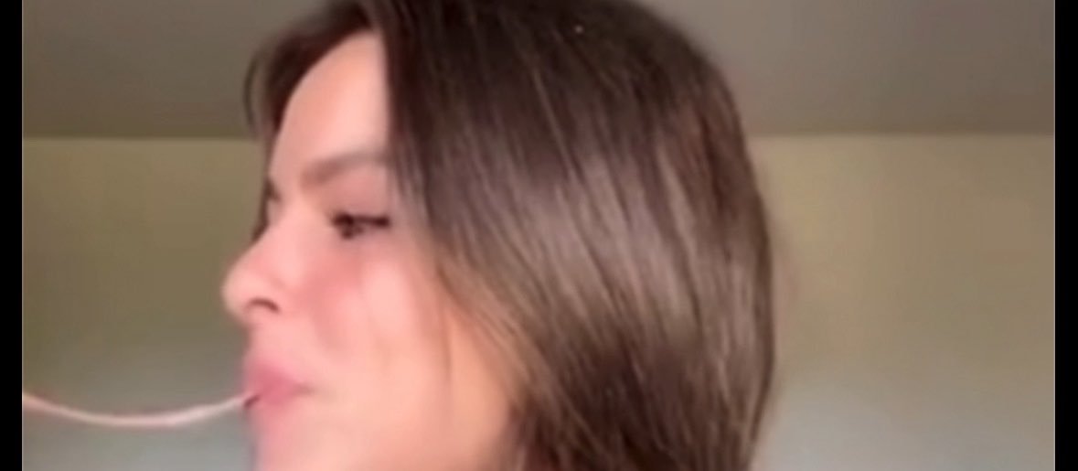 angel addison rae chewing gum's banner