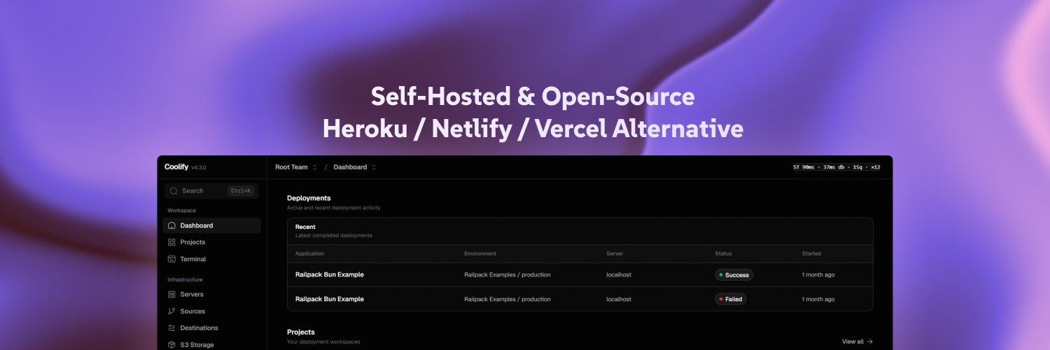 Coolify's banner