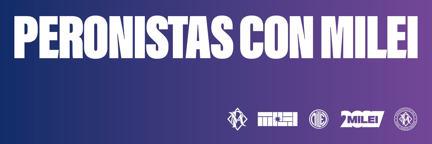 Peronistas con Milei's banner